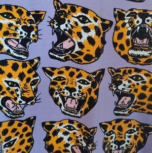 Nooworks Cheetah Head Wiggle Skirt L